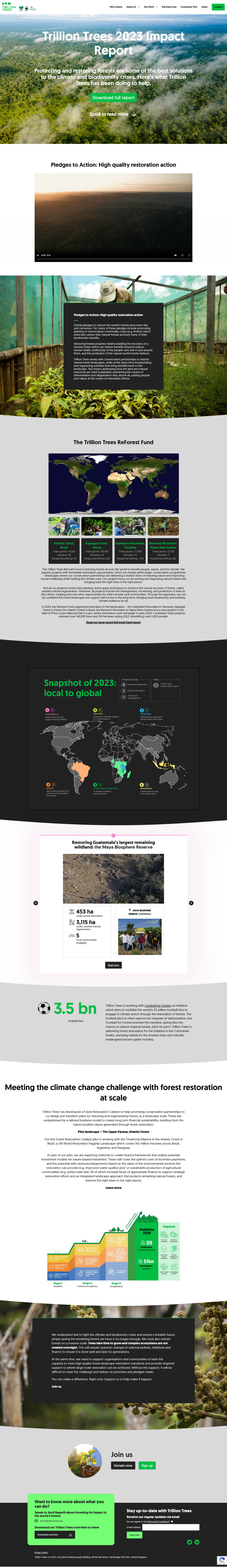 Trillion Trees 2023 report
