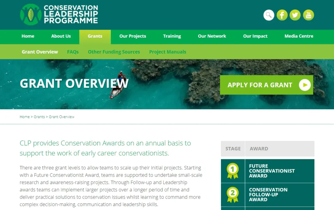Conservation Leadership Programme Application Portal