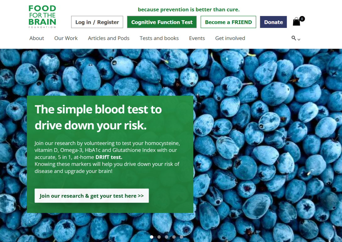 Food for the Brain website