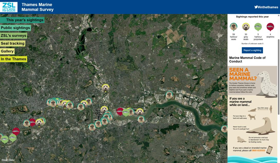ZSL Mammal spotting map